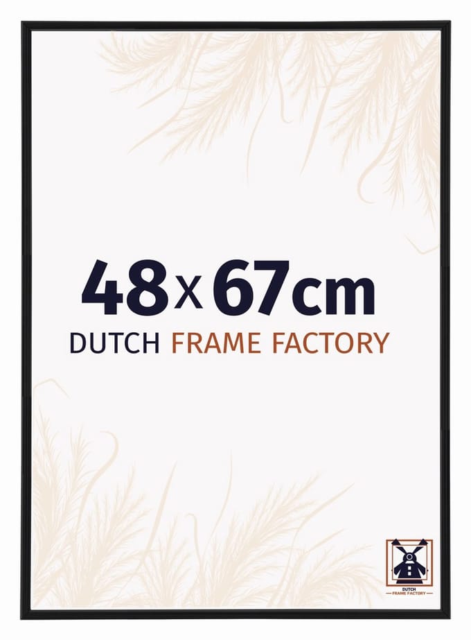 Fotolijst 48x67 cm - Kunststof - Zwart Mat - Angers