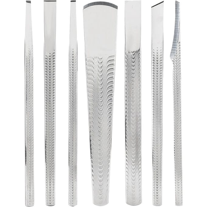 7 pièces Acier Inoxydable Enlève Callosités Pieds Peau Morte Coupe-Corne Set Outil Pédicure white