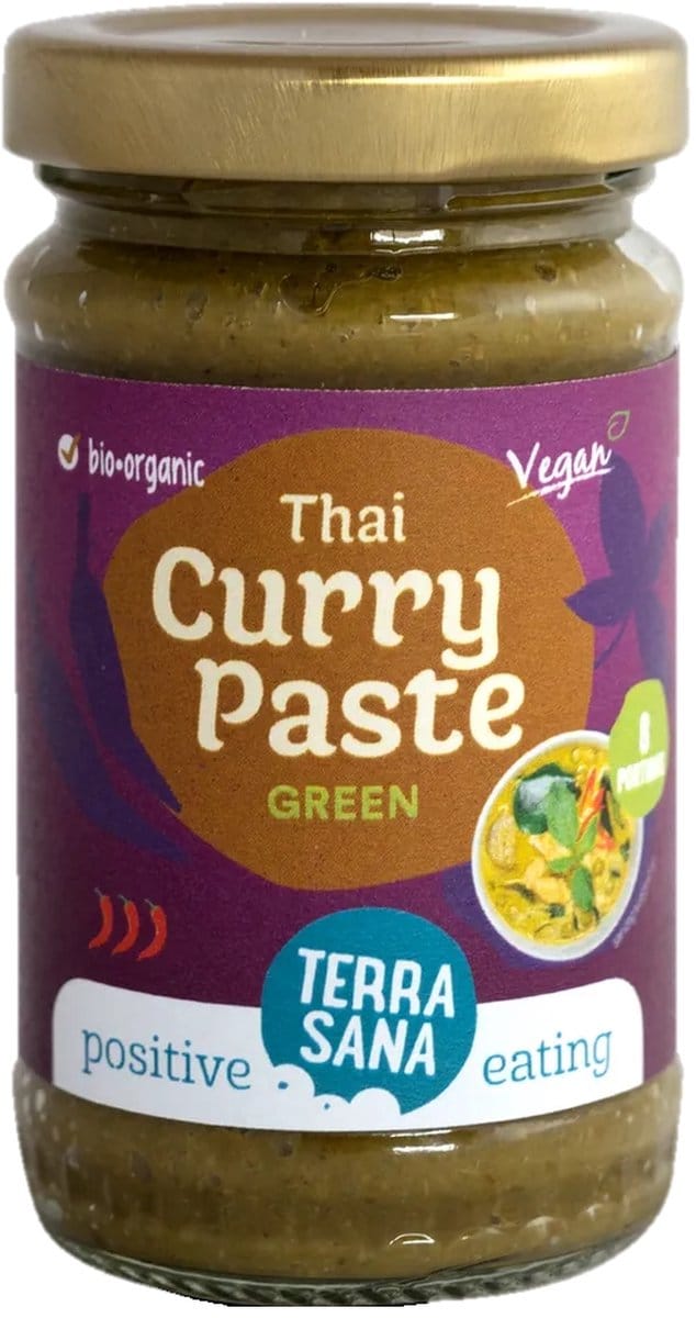 TerraSana Thaise groene currypasta bio (120g)