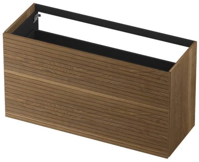 INK - Onderkast 2 Laden Push To Open Horizontaal Gefreesd Bestaande Uit: - 1200x450x650 Mm - Massief Eiken Aqua