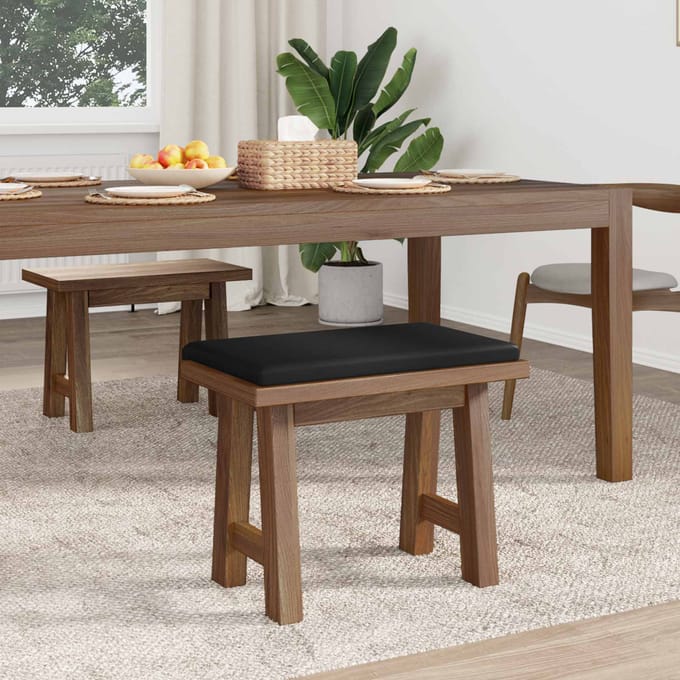 vidaXL - Bankkussen - Kunstleer - Zwart - Diepte - 35 - cm