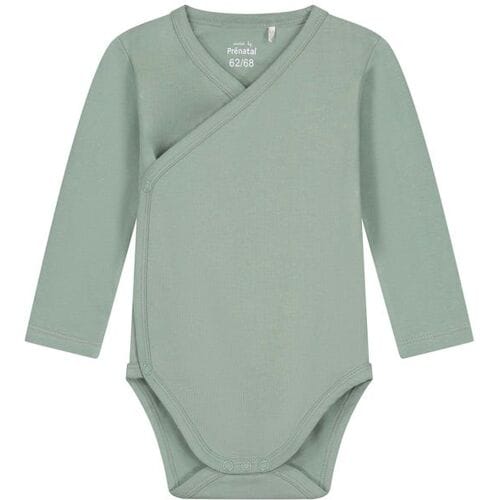 Prénatal basis romper met overslag Midgreen 44 unisex