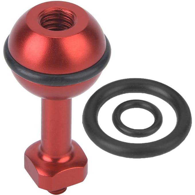 Support de plongée pour caméra d'action, rotule, base de support de lumière de remplissage, vis 1/4  (rouge) black