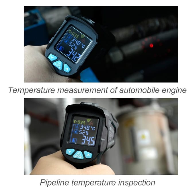 Industriële digitale infraroodthermometer, draagbare infrarood-LCD-temperatuurmeter IR01A