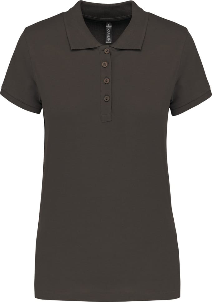Kariban Piqué-damespolo korte mouwen K255 - Dark Grey - 3XL