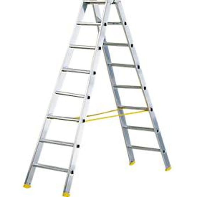 Dubbele trapladder MEHRSI®, 8 treden, 12 kg