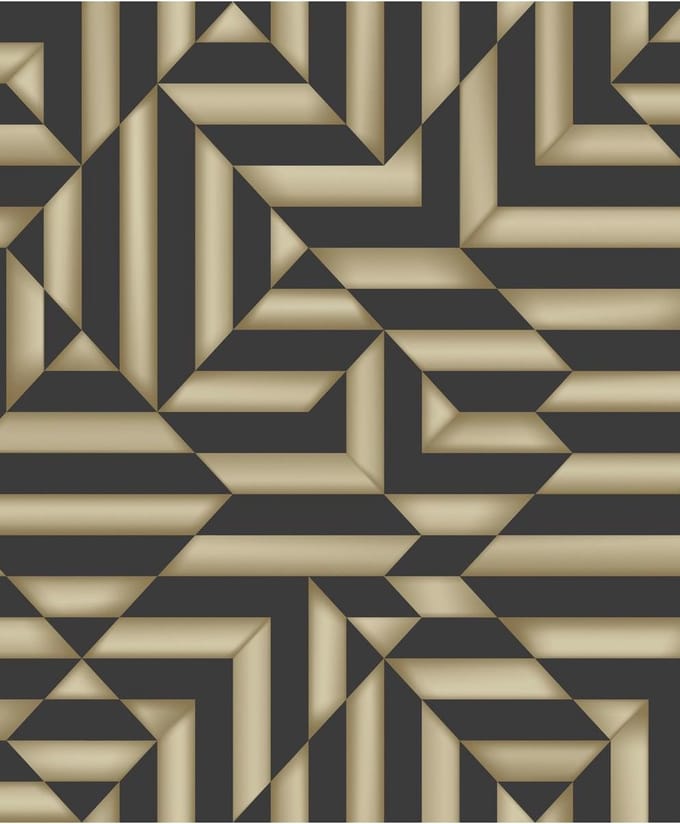 Galactik ruit/streep bruin/goud L858-09
