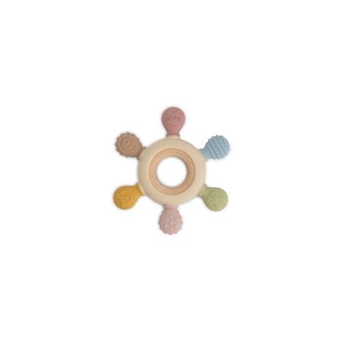 Prénatal Silconen Houten Bijtring Patroon Multi unisex