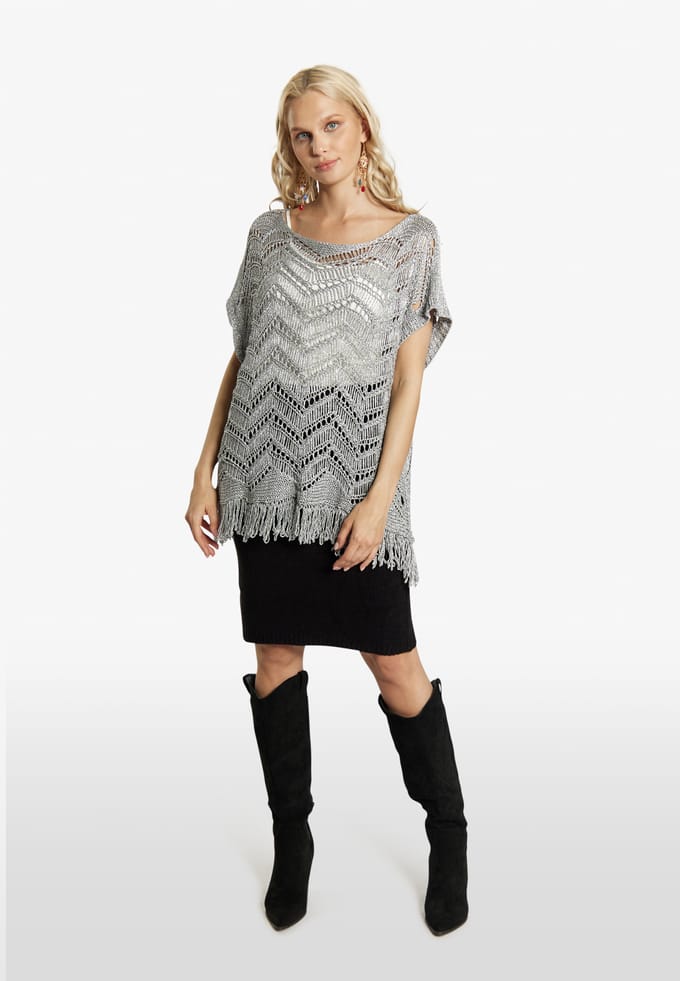 IZIA Jumper Dames zilvergrijs