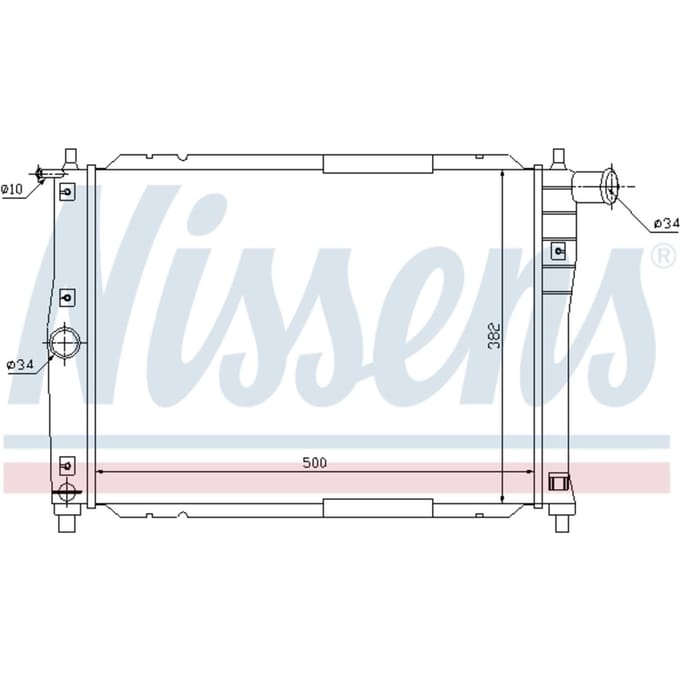 Radiator, motorkoeling NISSENS 61644
