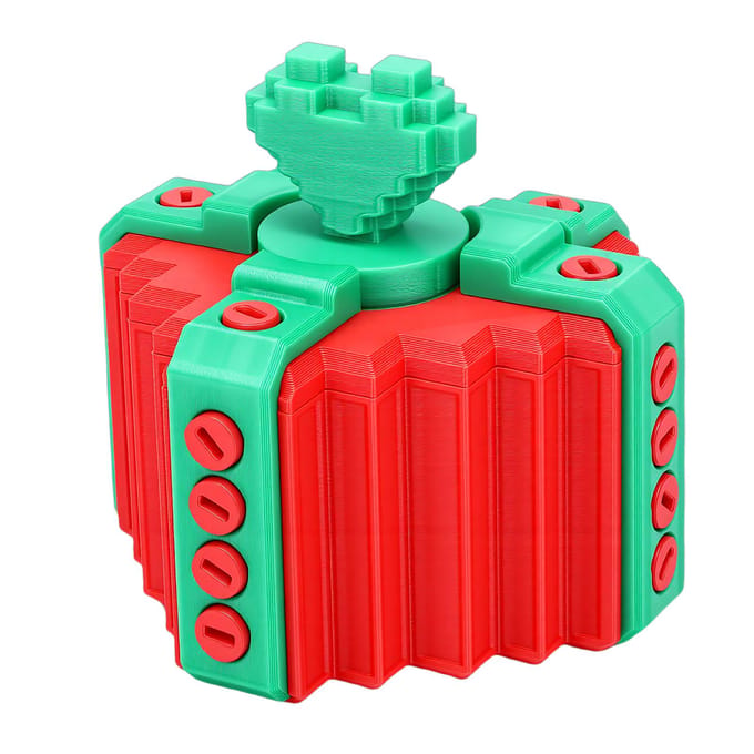 Vervelende Cadeaubox met Schroeven PLA 3D Geprint Prank Schroefdoos Grappige Cadeaucontainer Voor Valentijn Kerstmis Verjaardag Type 2