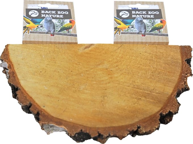 Back Zoo Nature rustplank hout, 1/2 rond.