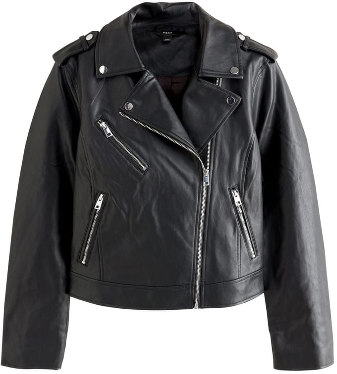 Next - Dames - Imitatieleren bikerjack - Zwart