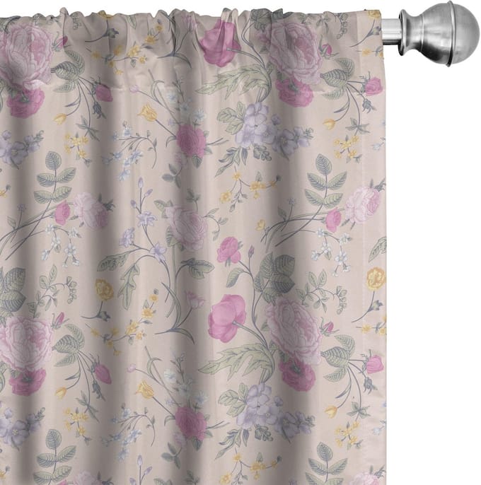 Abakuhaus Bloemen Gordijnen – 2x75x175 cm – Microvezel – Halfdonker