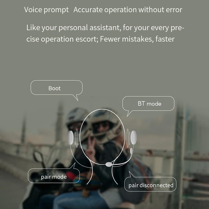 Motorfiets BT-intercom met helm BT-headset Waterdicht universeel communicatiesysteem voor ATV gray