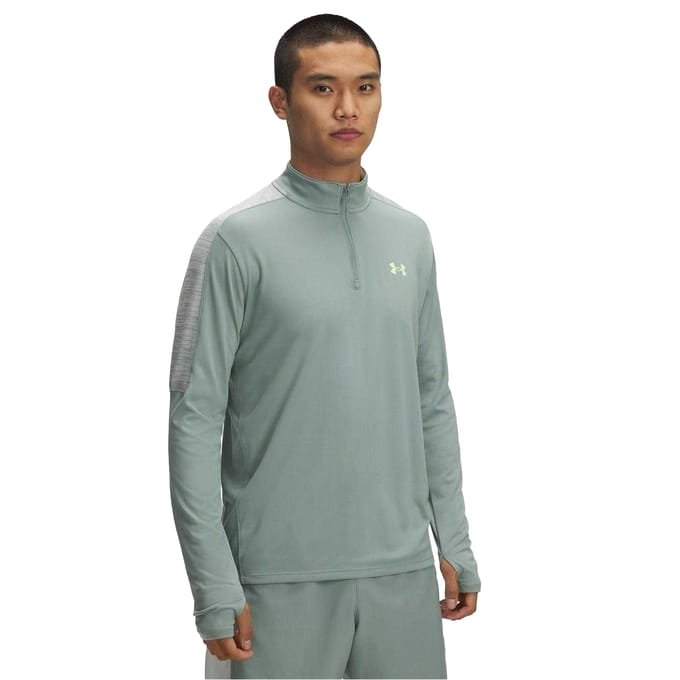 Under Armour Heren Technisch Hardloopshirt met Lange Mouwen (Groen)