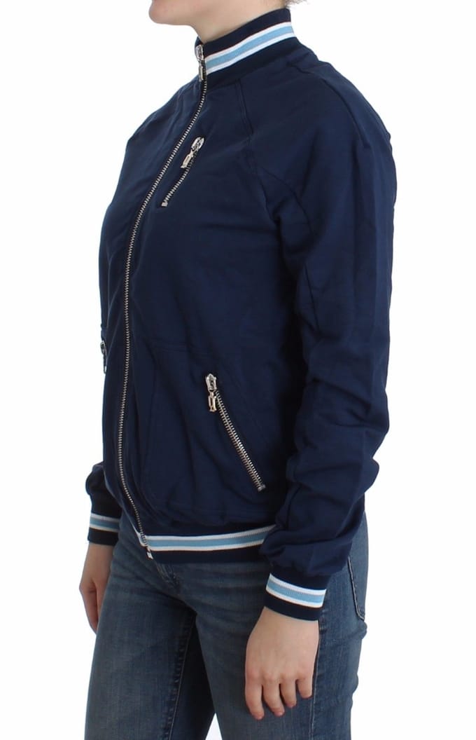 John Galliano Katoenen vest met blauwe rits voor dames