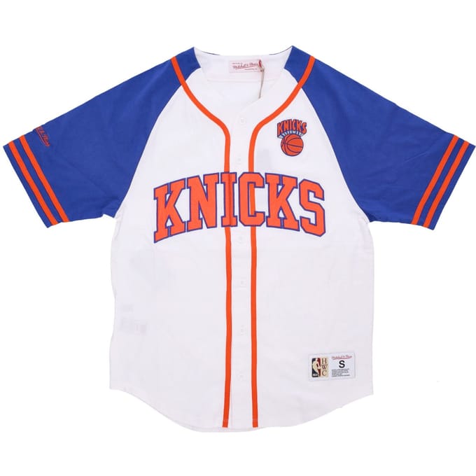 NBA Practice Day Button Front Jersey Hardwood Classics Neykni voor heren, wit