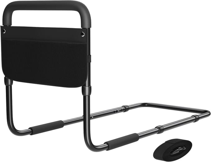Bedhek Veiligheid - Hulpbeugel Bed - Veiligheid Thuis - Verstelbare Hoogte - 90 x 50 cm - Zwart