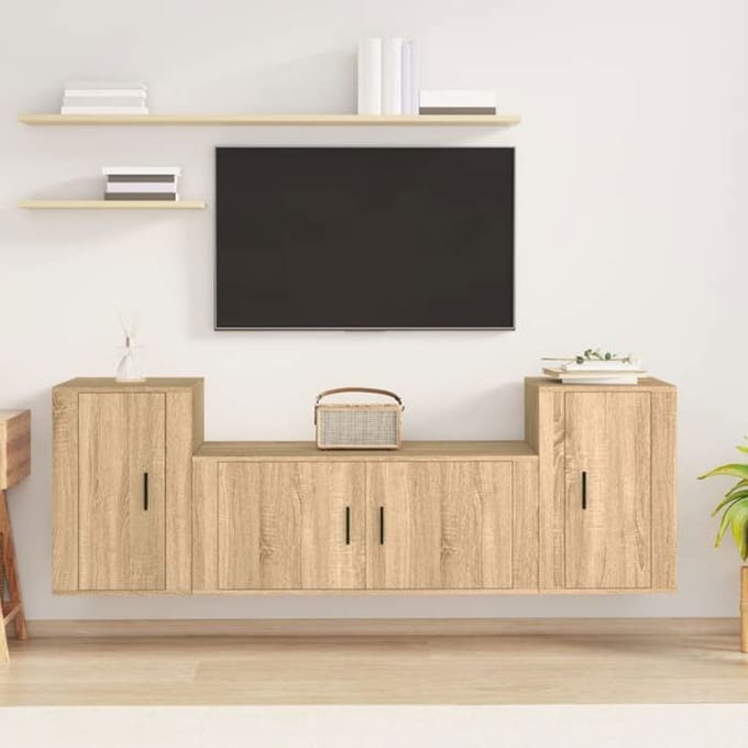 Maison Exclusive - Ensemble de meubles TV 3 pcs Chêne sonoma Bois d'ingénierie