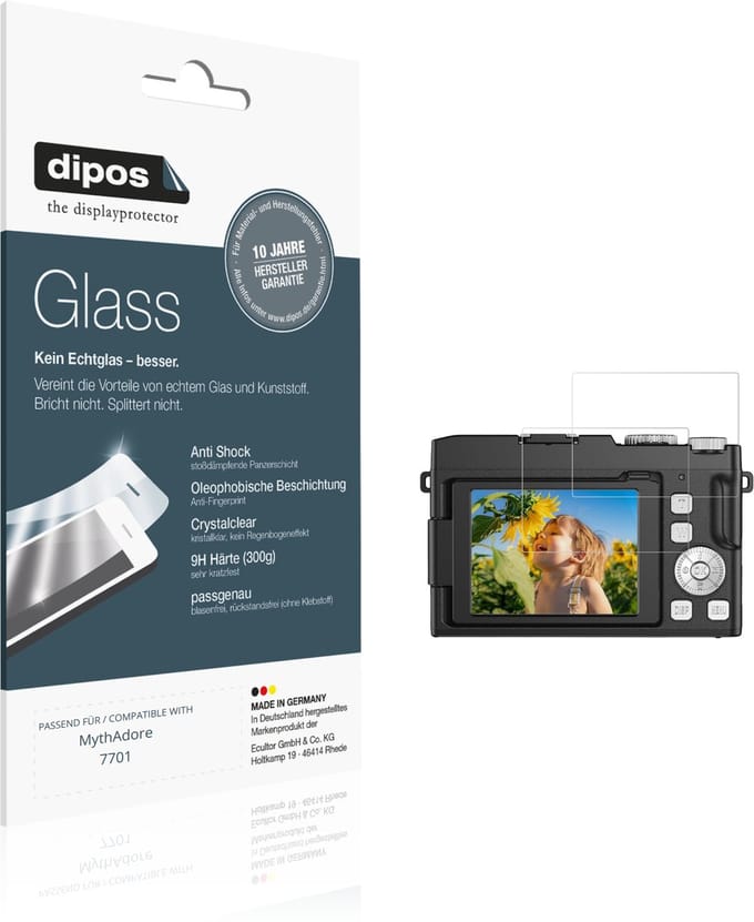 dipos – 2x Pantserfolie geschikt voor MythAdore 7701 | 9H Screenprotector
