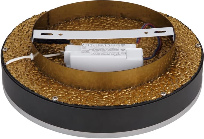 Globo - plafonniere - Hedi - zwart - metaal - Ø 30cm - LED - 48460-24