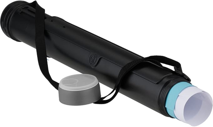 Tekenkoker telescopisch 50-108 cm - tot A0 - zwart-grijs