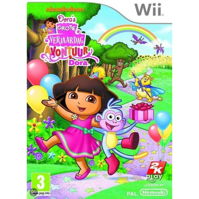Dora Nintendo Wii spel  "Dora's grote verjaardag avontuur"