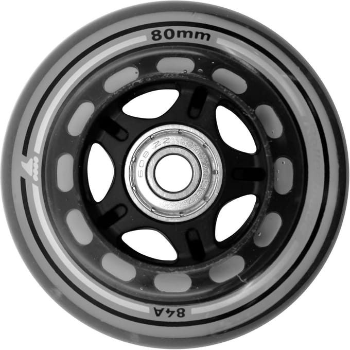 Set van 8 Inline Skate Wielen 80mm 84A met SG7 Lagers en Afstandhouders