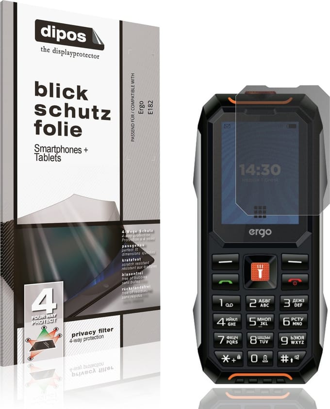 dipos – Matte Privacy Screenprotector geschikt voor Ergo E182 | Anti-Spy Beschermfolie