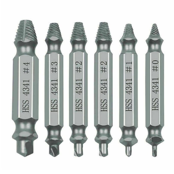 6 stuks gebroken schroefuithalers set gestript beschadigd schroefverwijderaar 6Pcs