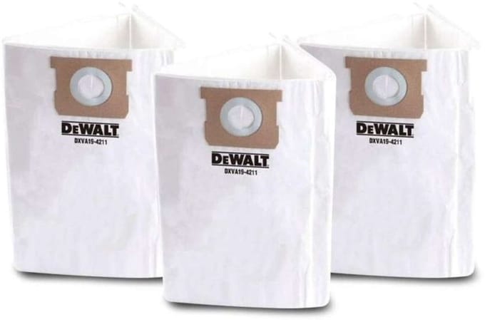 DeWALT - Vervangende stofzuigerzakken, 3 stuks DEW100517