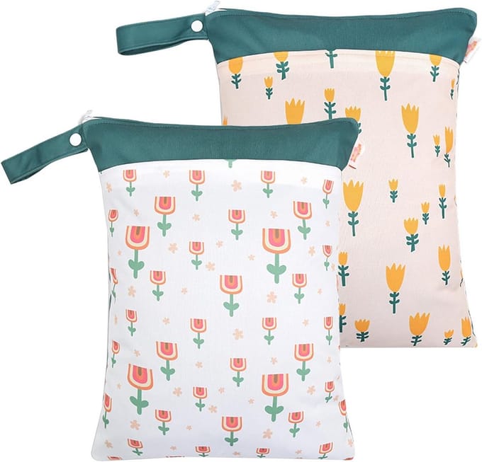 Waterdichte Luiertas Organizer voor Natte en Vuile Luiers - Set van 2