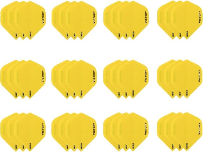 10 sets (30 stuks) Super Sterke Geel Poly XS100 - flights - dartflights