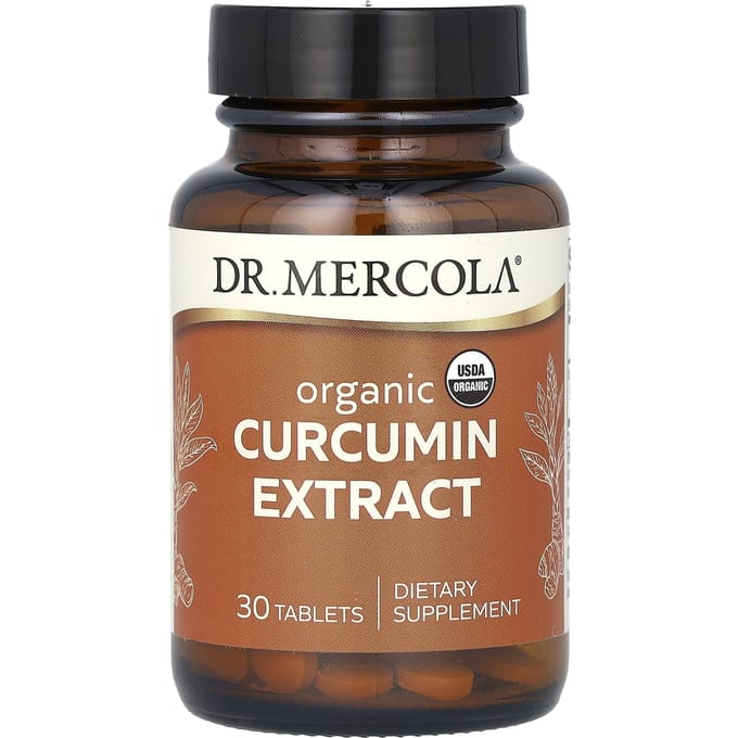 Dr. Mercola, Extrait de Curcumine Bio, 30 Comprimés