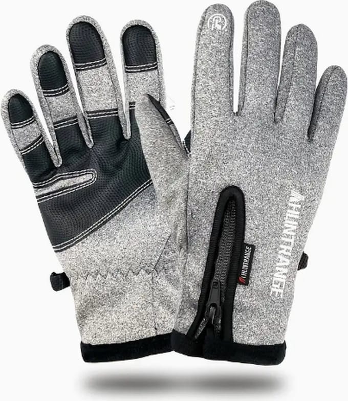 DrPhone H-Range - Touchscreen - Handschoenen - Tot 0 Graden - Waterdicht - Winddicht - Voor Mannen / Vrouwen - Maat M - Grijs