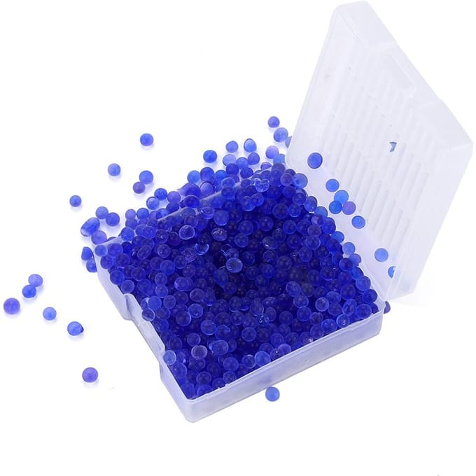 Déshydratant réutilisable en silicone, perles anti-humidité, déshumidificateur étanche à l'humidité pour appareil photo blue