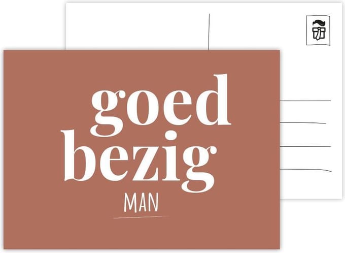 Goed Bezig Man ansichtkaart