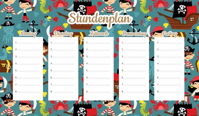 Wallvy - Magnetische Lesrooster - 30x17,5cm - Personaliseerbaar - Pirate Thema