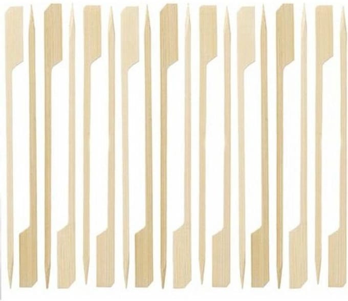 Benson Cocktail/tapas prikkers - 120x stuks - 9 cm - hout - hapjes prikker - saté prikkers