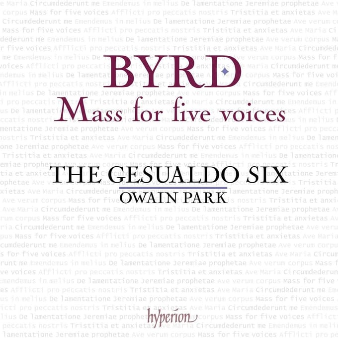 The Gesualdo Six, Owain Park - Byrd: Mass For Five Voices & Other Works (CD)
