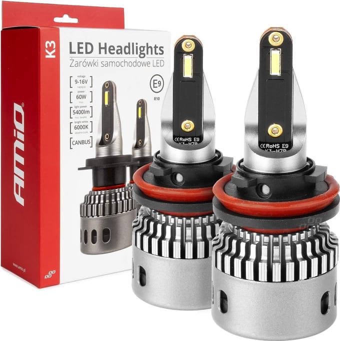 AMiO LED Mistlichten K3-serie H8/H9/H11/H16 – 6000K Wit 12V CANBUS