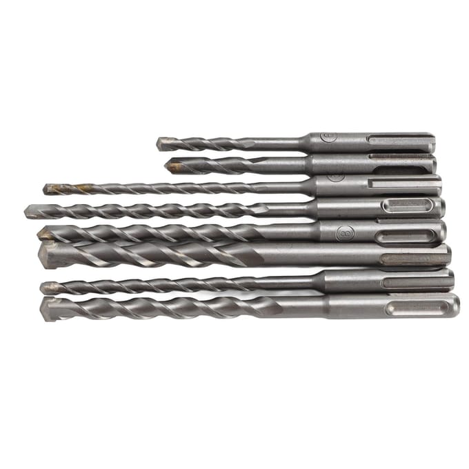 8 Stuks Hamerboor Bit Carbide Tip 2 Fluit Boorgereedschap Set Kit voor Beton