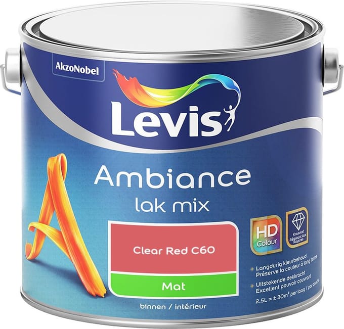 Levis - Ambiance Lak Mat Mix - Clear Red C60 - Mengverf - 2,5 L