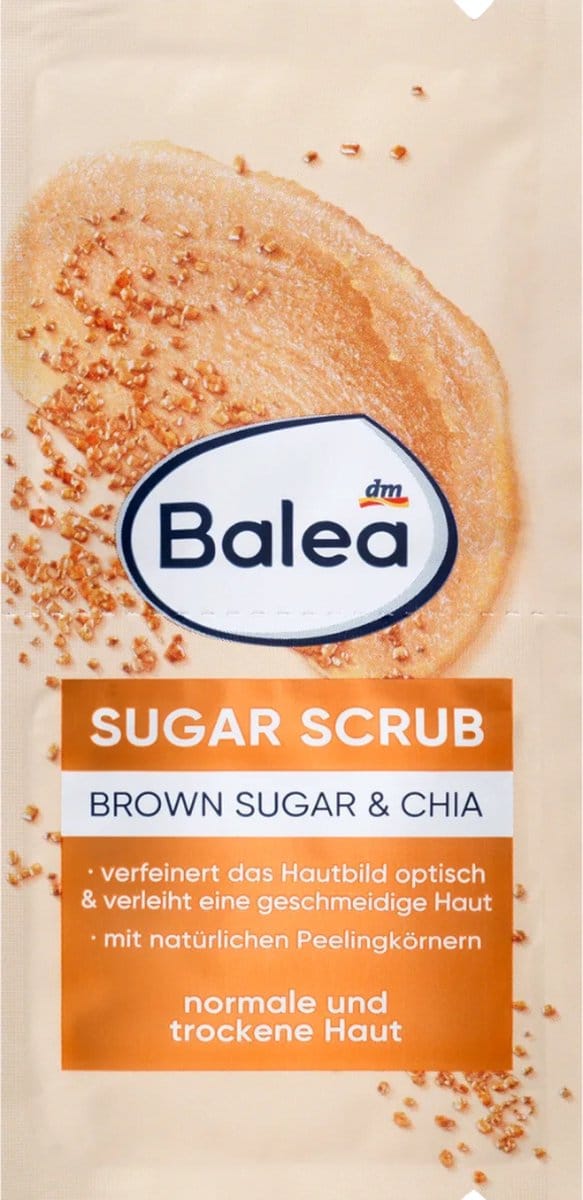 Balea Peeling Bruine Suikerscrub (2x8 ml) - 16 ml - Vegan