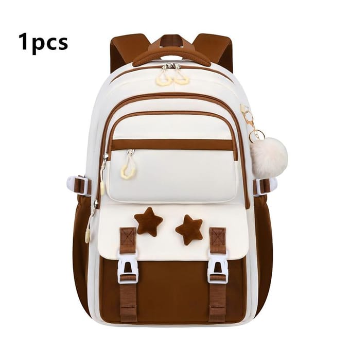 3 stuks/set pentagram schooltassen voor middelbare schoolmeisjes grote capaciteit schattige patchwork rugzak met etui lunchbox