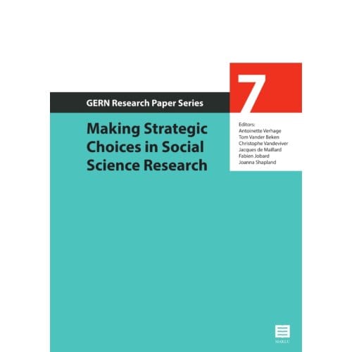 Making Strategic Choices In Social Science Research - Gern Research Paper Series