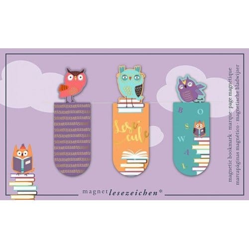 Moses Magnetische Boekenleggers Uilen 6 Cm 3 Stuks