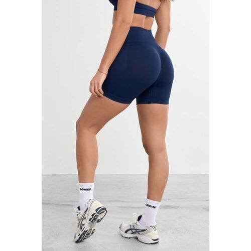 FAMME High Waist Sculpt Shorts Dark Blue S