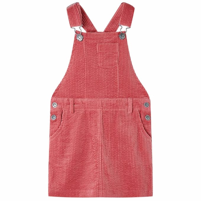 vidaXL - Kindertuinjurk - 116 - ribfluweel - roze